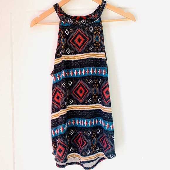 * Aztec halter neck sleeveless top - Picture 3 of 5